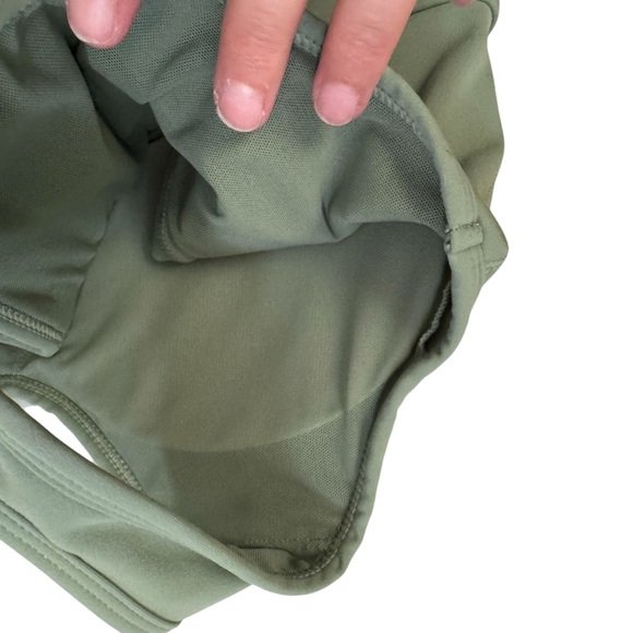 Mono B Newport Triangle Cut Out Back Performance Sports Bra Sage Green Small - Picture 4 of 8